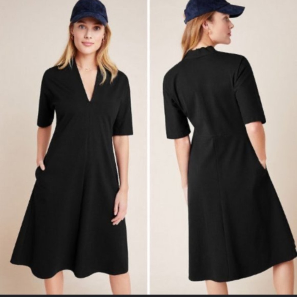 Anthropologie Velvet by graham & Spencer Allure Midi dress black size M